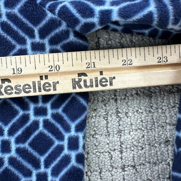 Croft & Barrow Jacket Womens Size Medium Blue Fleece Zip Up Geometric Pockets - Picture 4 of 9